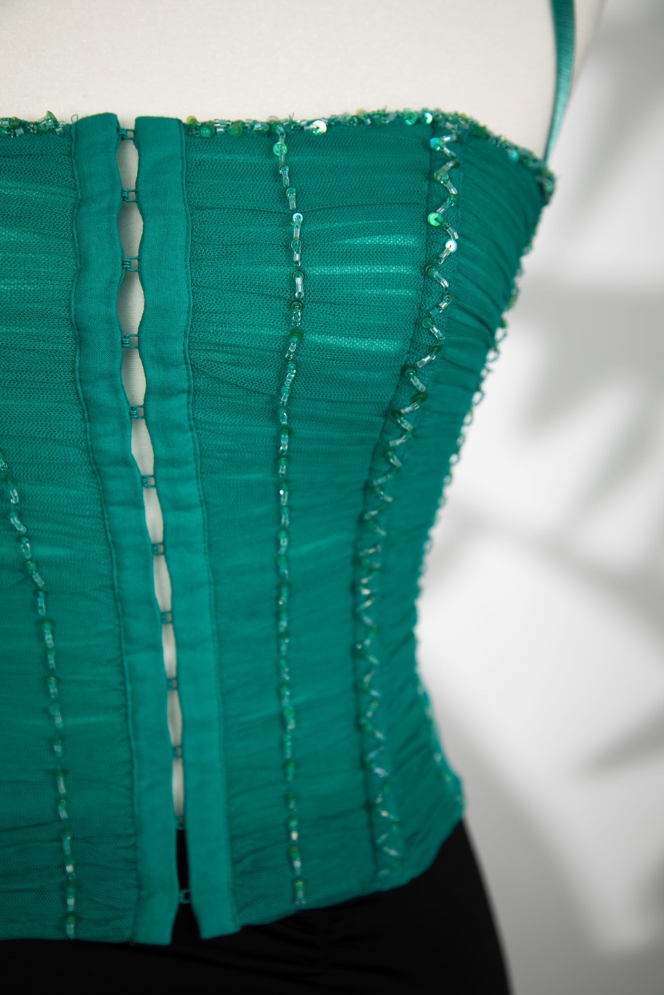 Marciano Green Corset with Stunning Bead Details - photo 4