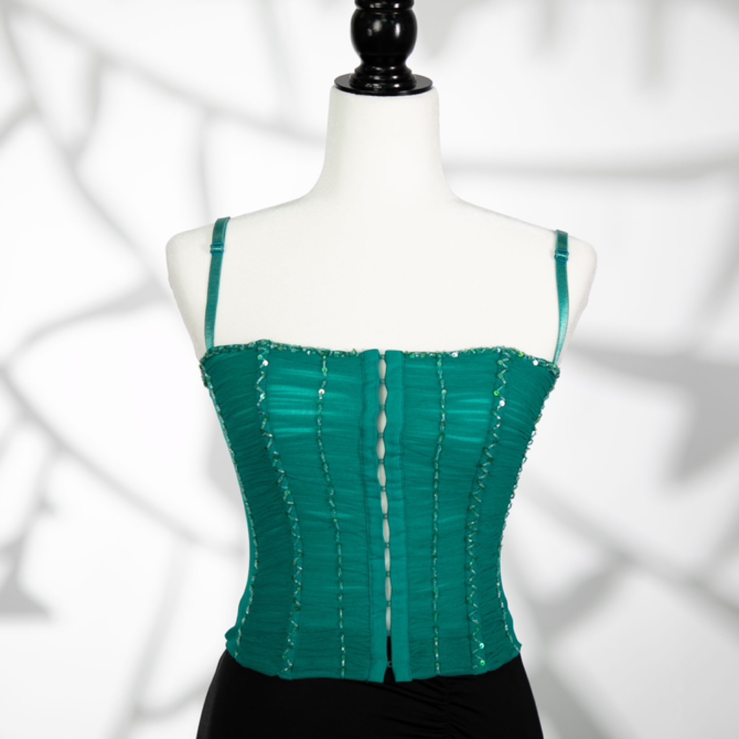 Marciano Green Corset with Stunning Bead Details