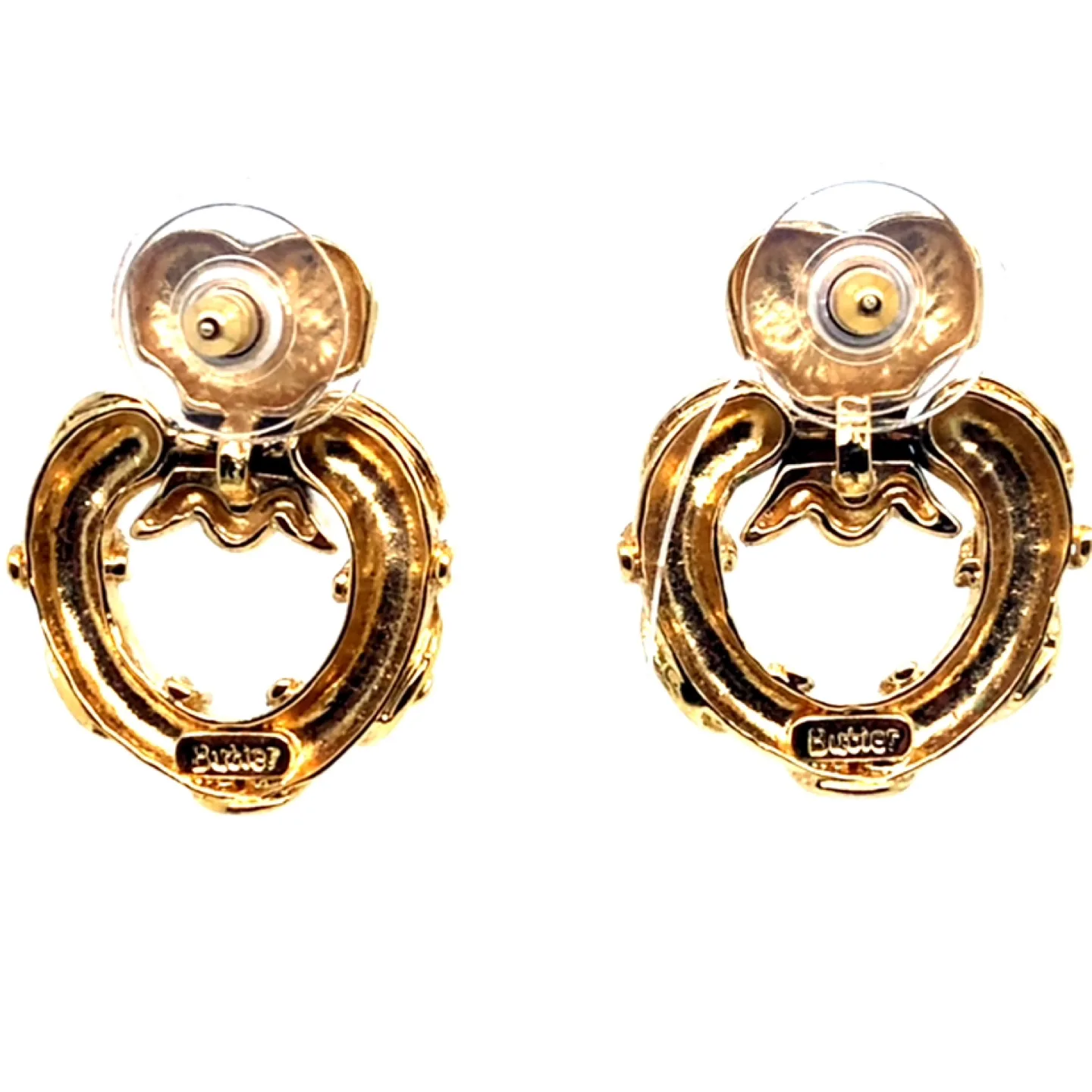 Butler Vintage Gold Tone Crystal Earrings image indicator(6)