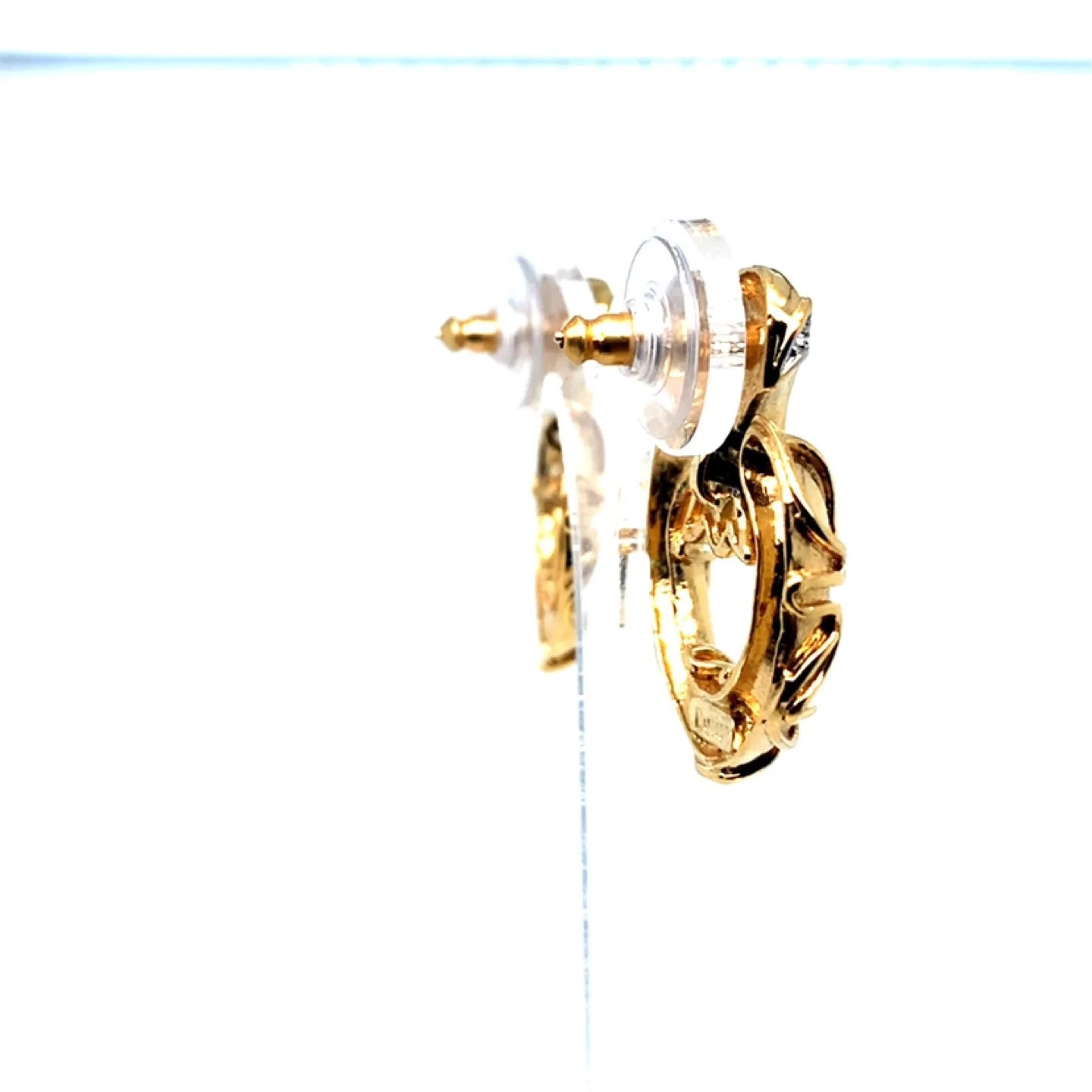 Butler Vintage Gold Tone Crystal Earrings image indicator(7)