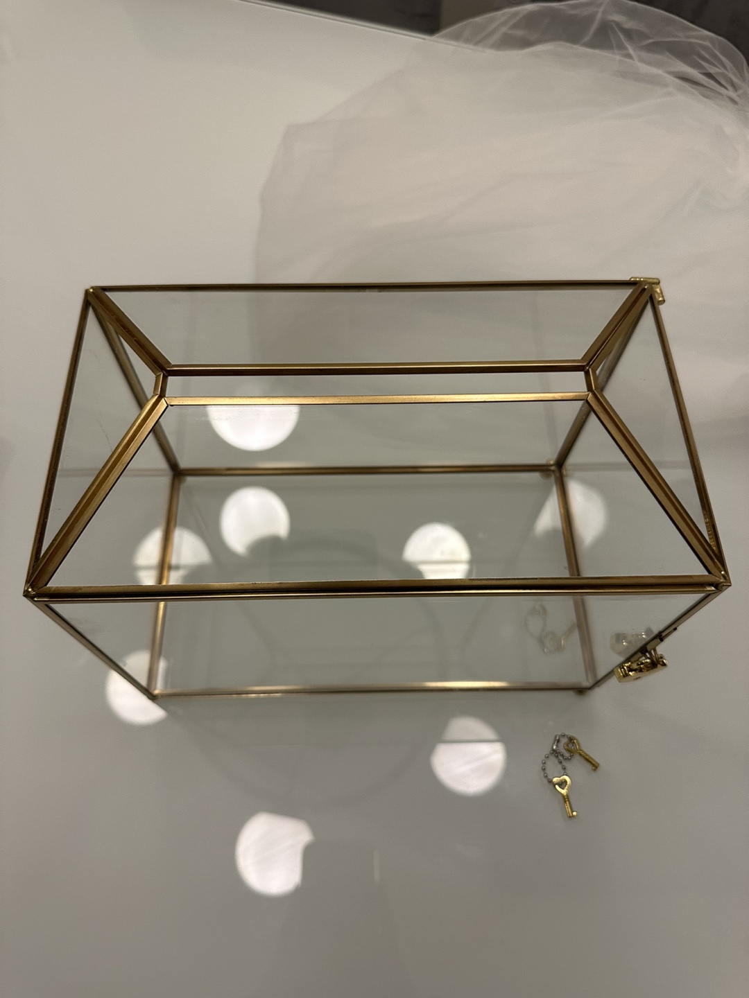 Glass Card Box with Lock and Keys - photo 3