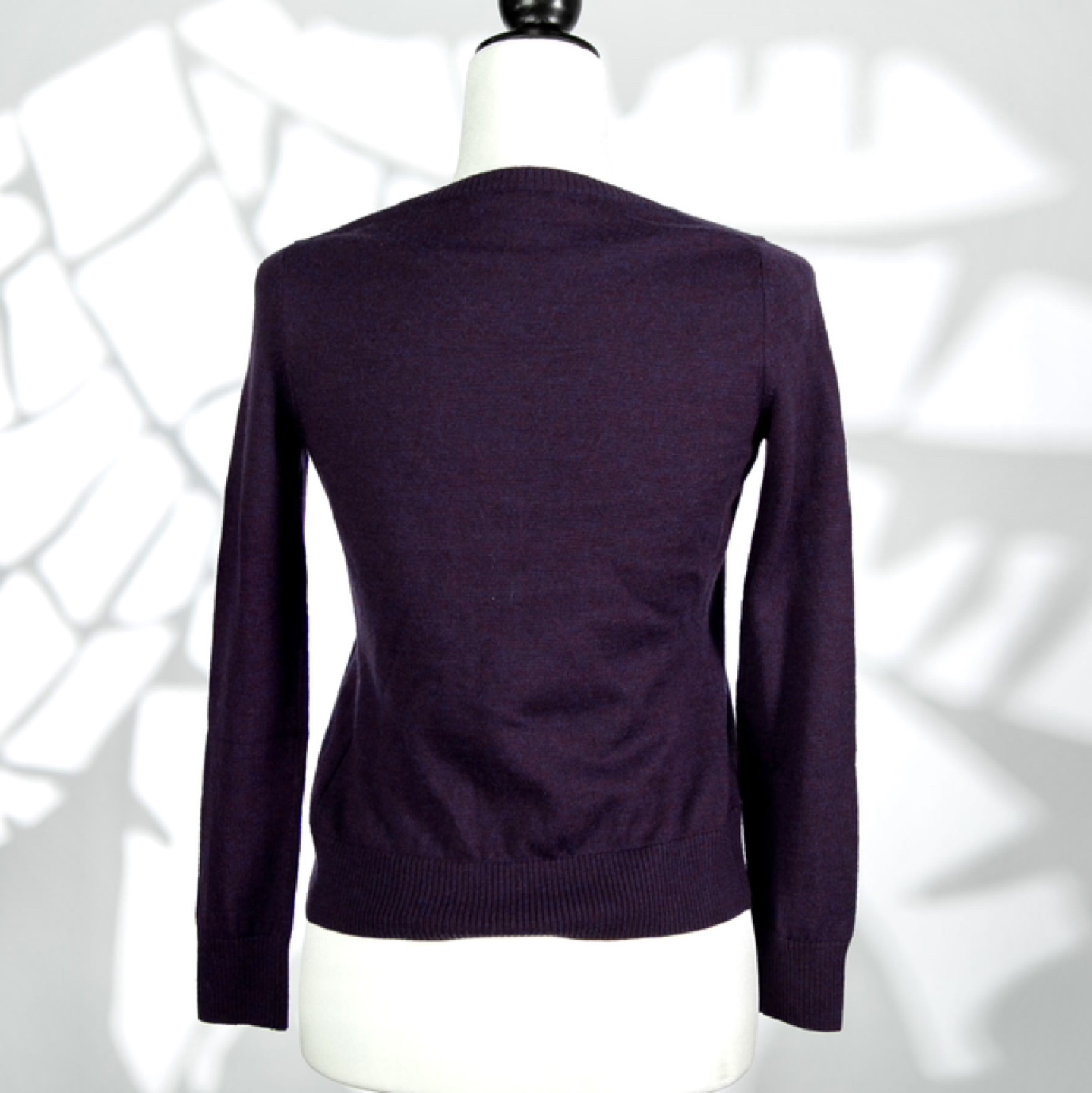 Purple Cardigan with Floral Detail - photo 2