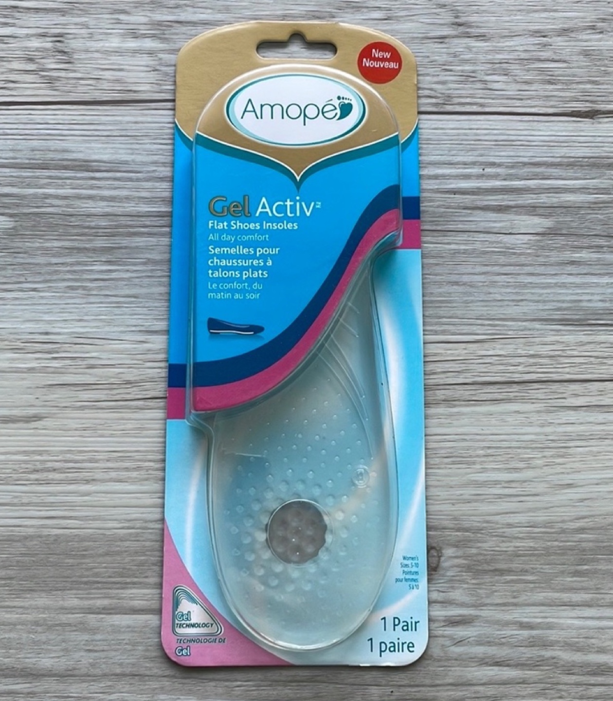 New Amopé Gel Activ Flat Shoe Insoles