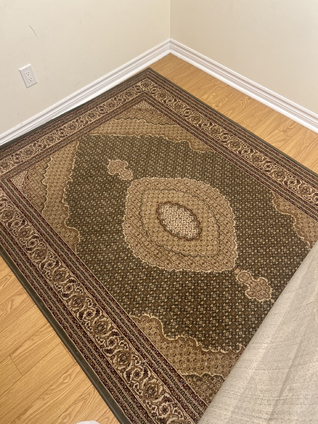 Green and Beige Area Rug