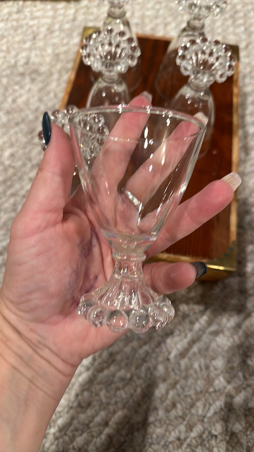 Set of 6 Vintage bubble Drinking Glasses - photo 5