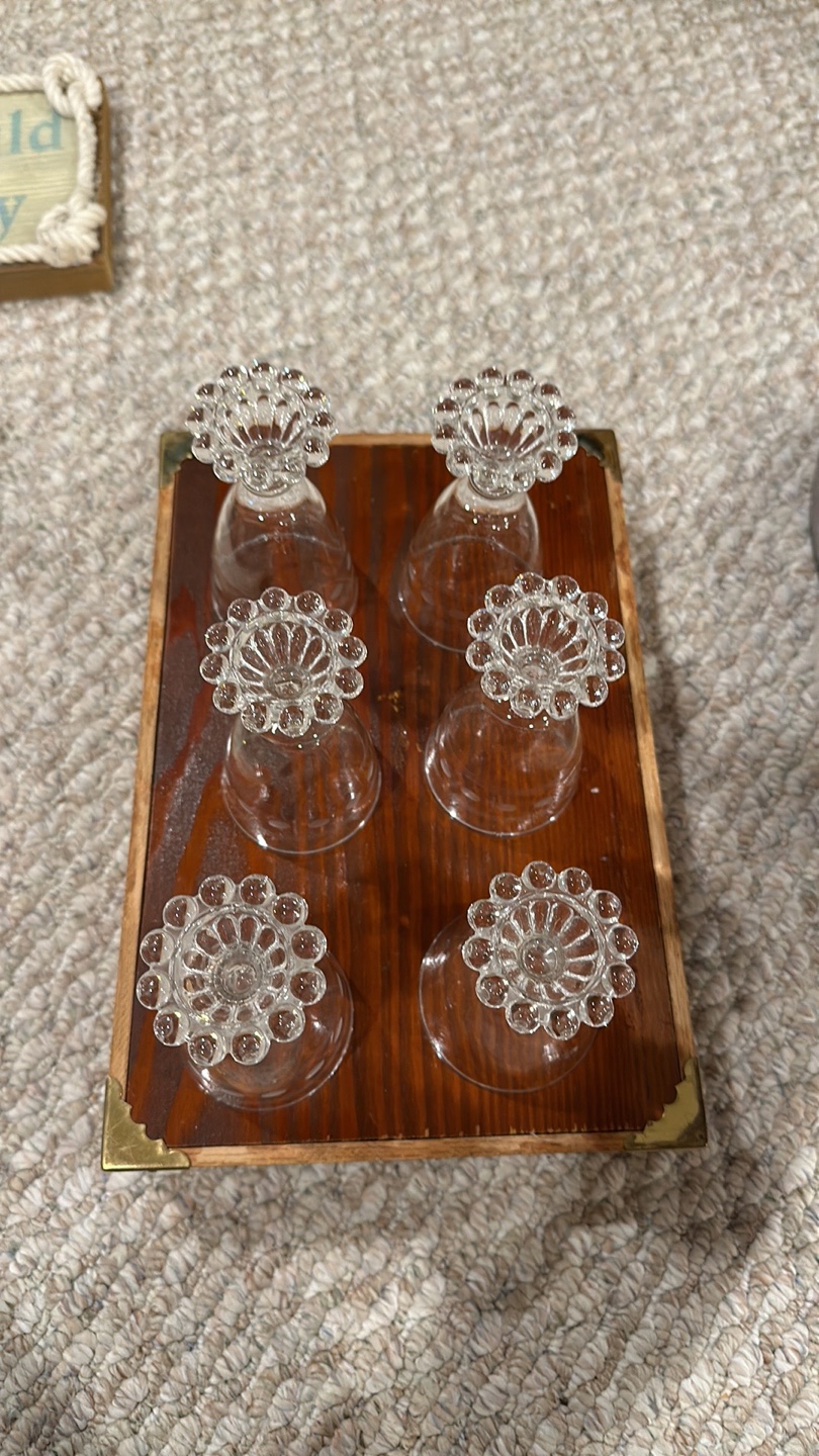 Set of 6 Vintage bubble Drinking Glasses - photo 3