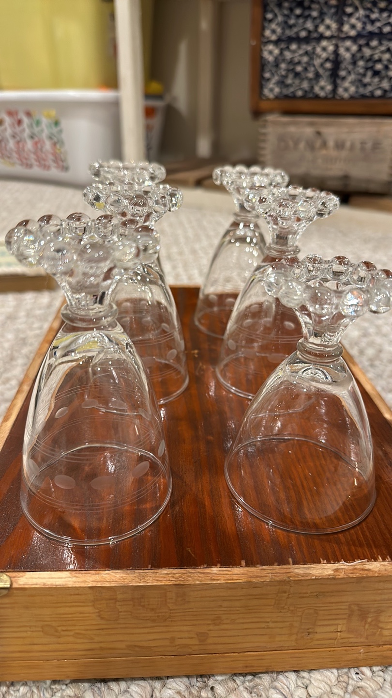 Set of 6 Vintage bubble Drinking Glasses - photo 4