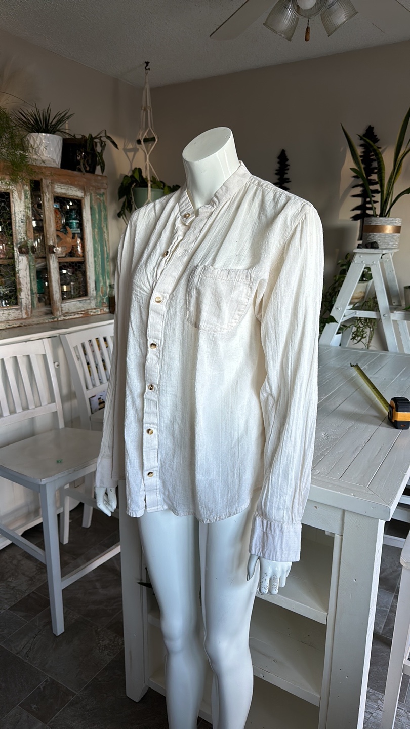 Free People White Button Up Shirt - photo 3
