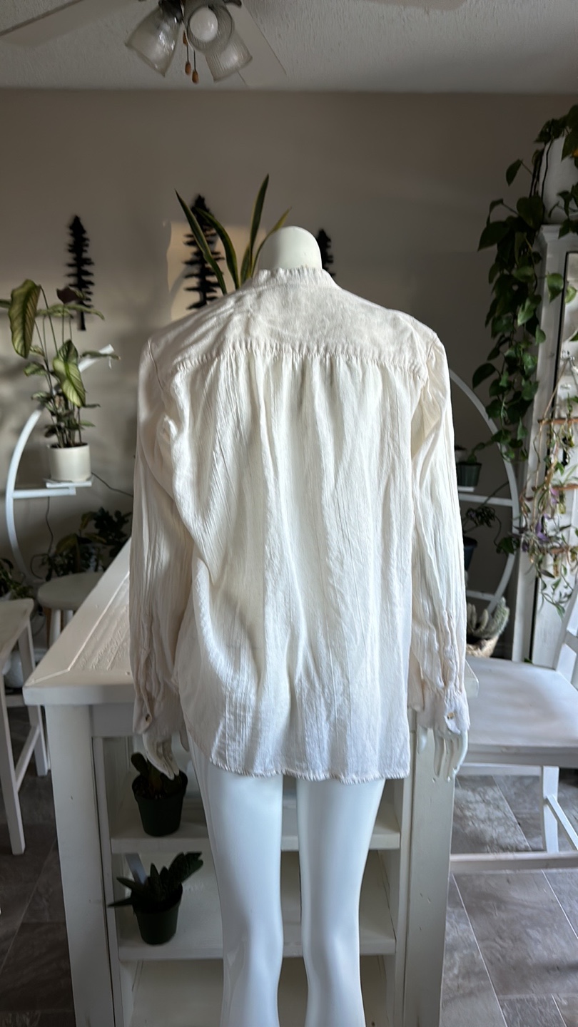 Free People White Button Up Shirt - photo 4