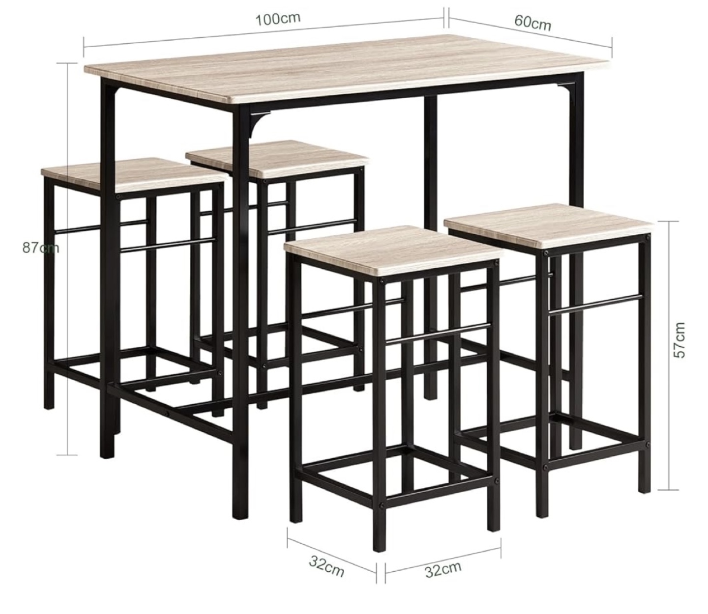 Kitchen Table and 4 Stools