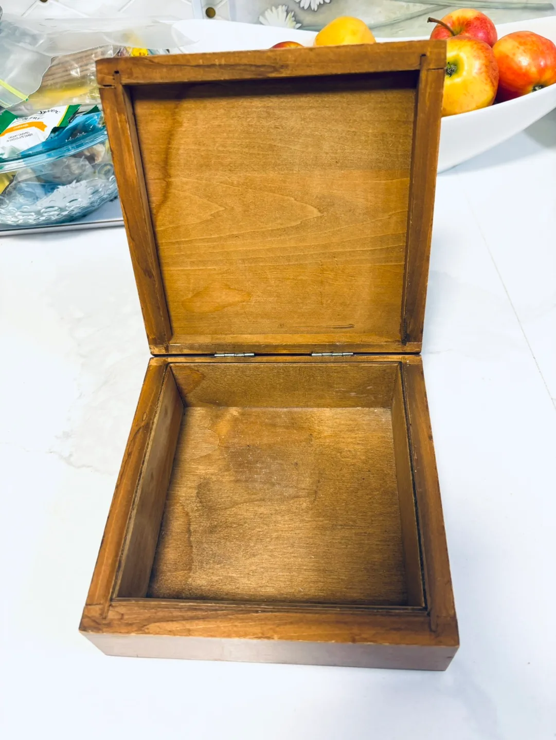 Vintage Wooden Box with Bird Carving image indicator(2)
