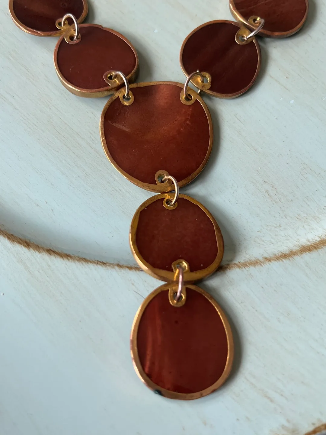 Brown Circle Statement Necklace image indicator(5)