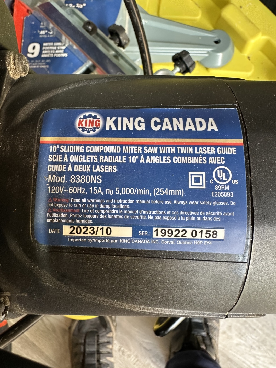 King Canada 10-Inch Sliding Compound Miter Saw - photo 5