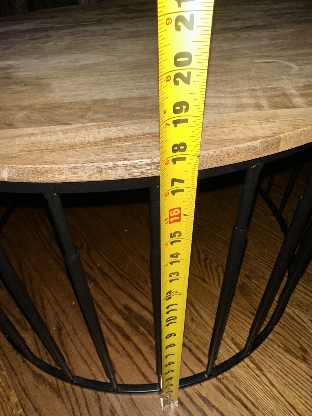 Round Wood Top Coffee Table - photo 4