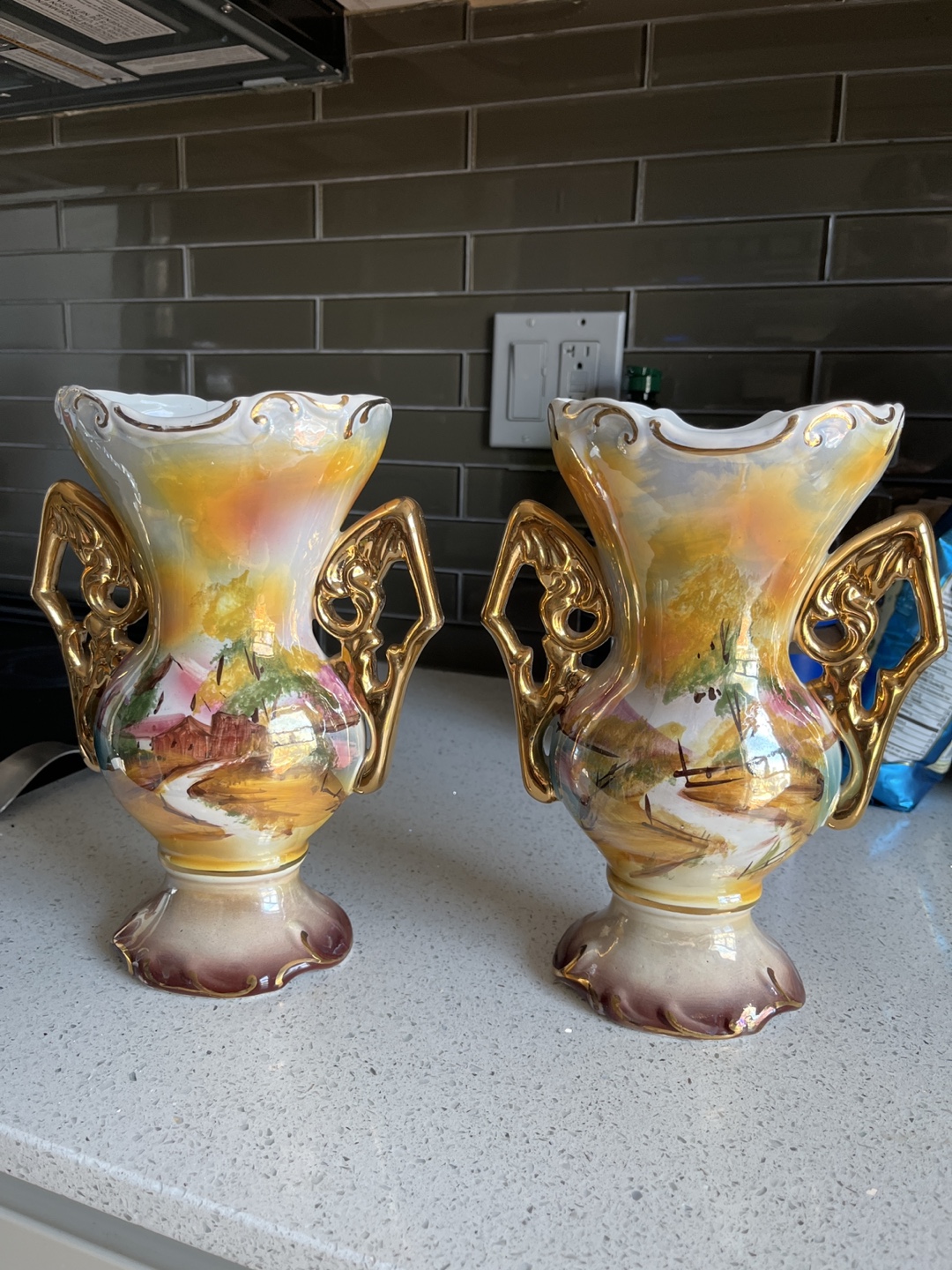 Pair of Vintage Alcor Vases