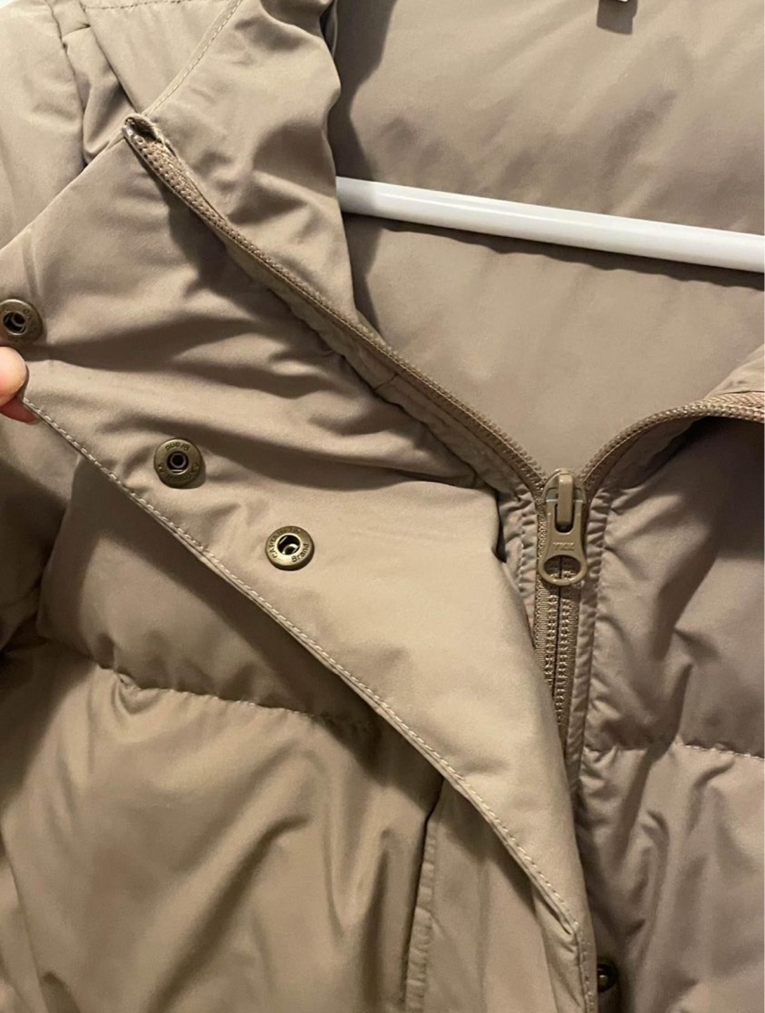 Muji Women's Camel Khaki Puffer Down Jacket - Size XS - photo 2
