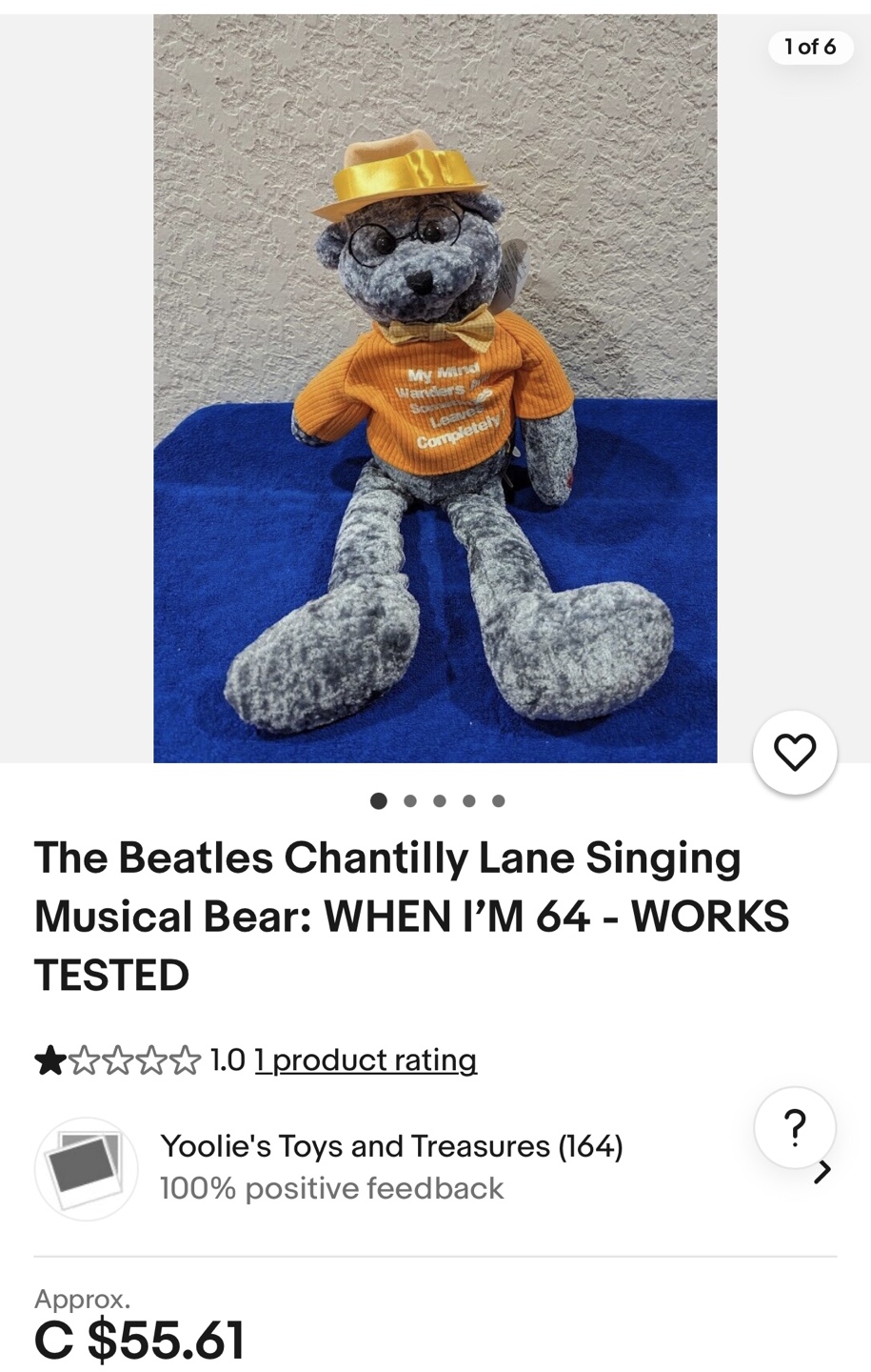 The Beatles Music Bear: 64 - WORKS TESTED - photo 2