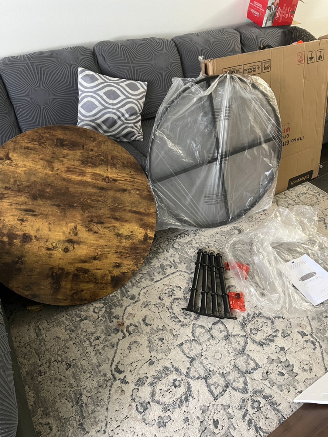 Round Coffee Table with Lower Shelf - photo 3