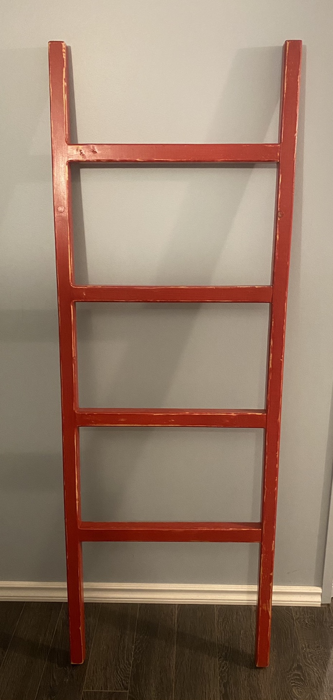 Red Wooden Blanket Ladder 🧡