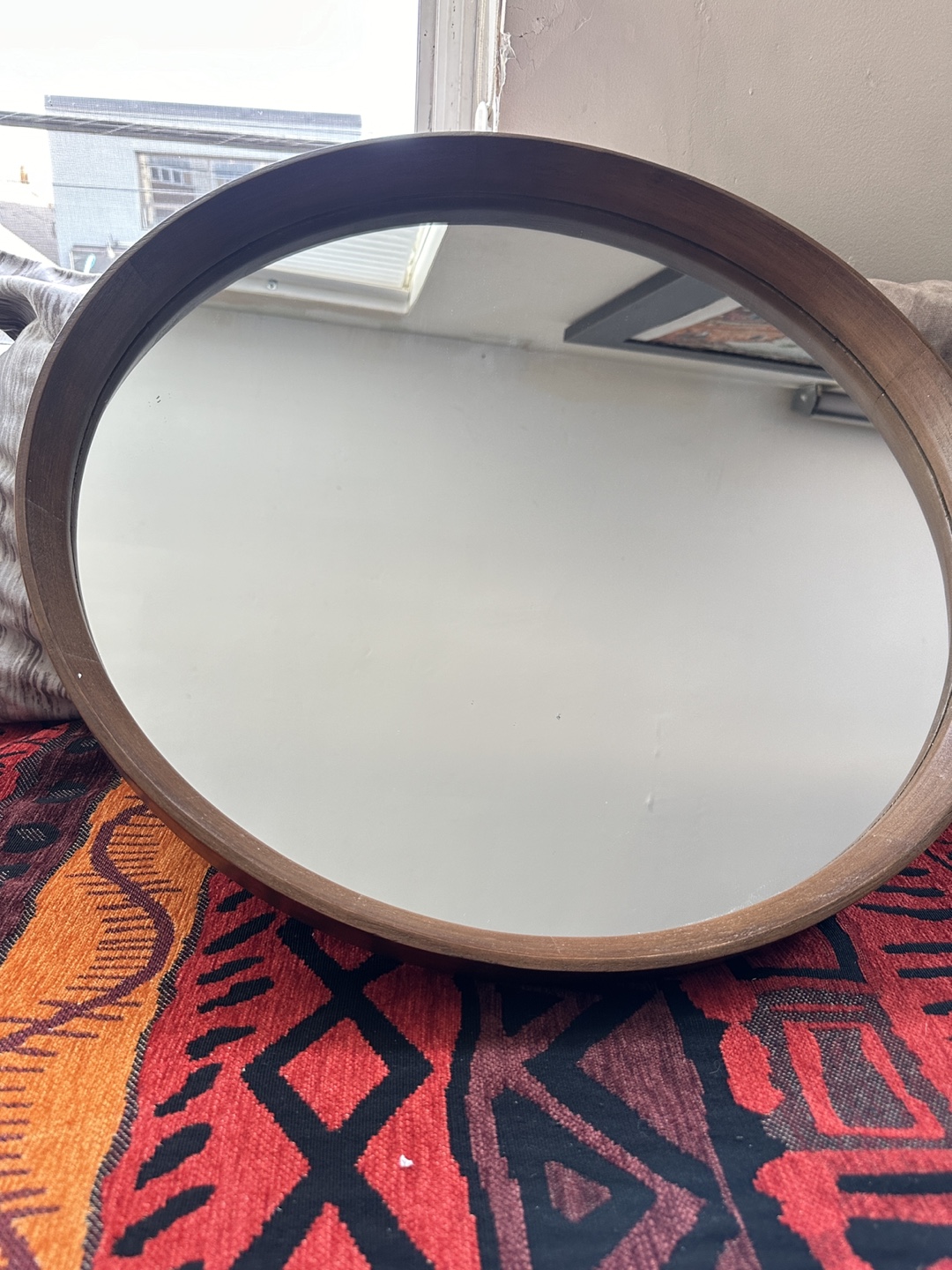 Round Wooden Mirror - photo 4