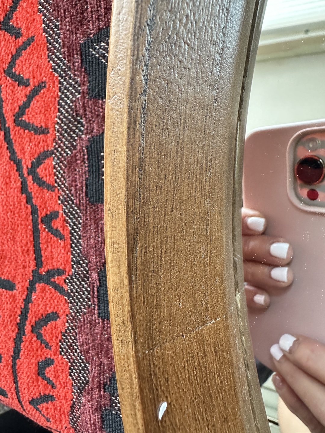 Round Wooden Mirror - photo 2