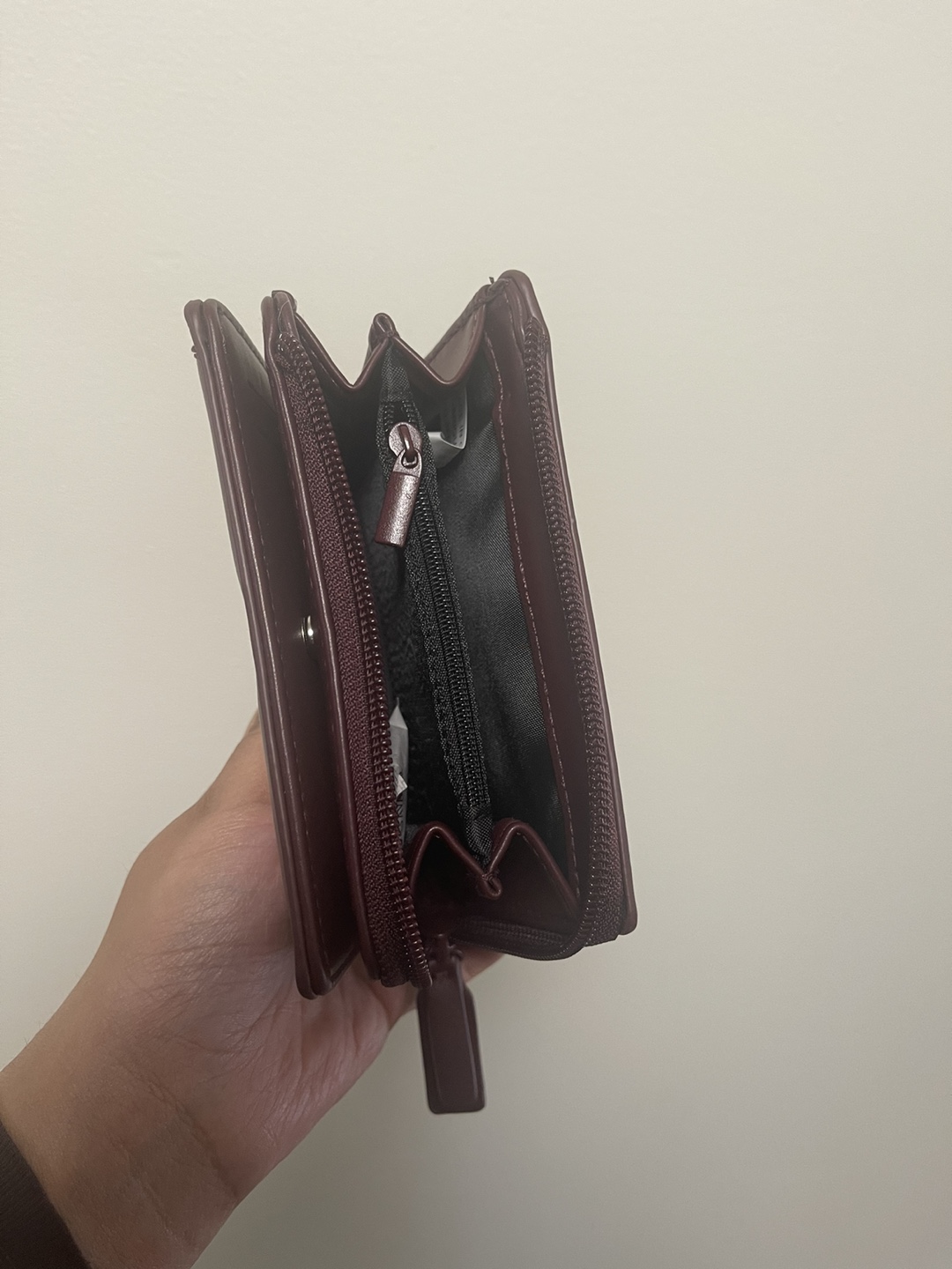 Burgundy Vegan Leather Wallet - photo 4