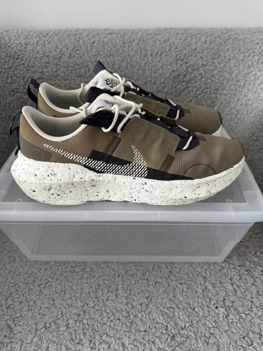 Nike Crater Impact Sneakers: “Brown Kelp”/Green colour