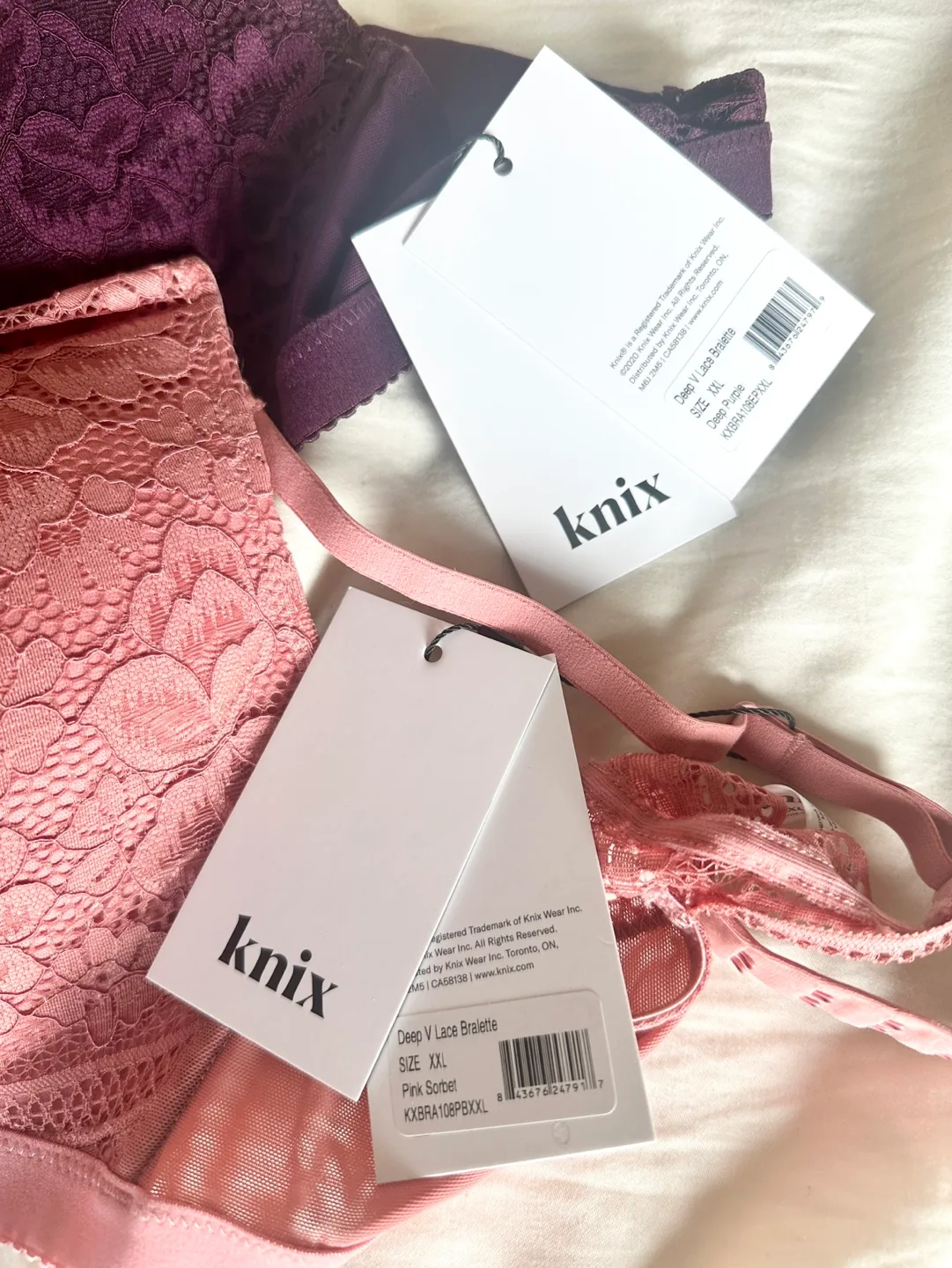 Two Lace Bras, Knix Size XXL (40B-DD) image indicator(3)