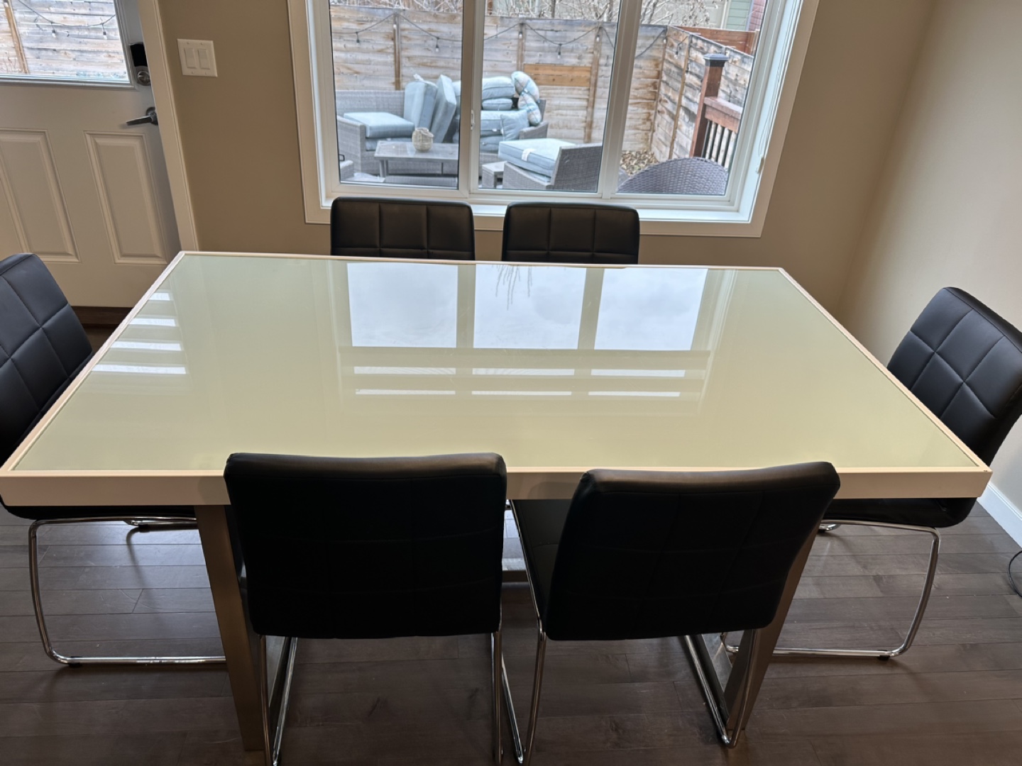 Glass Dining Table and Six Chairs - photo 2