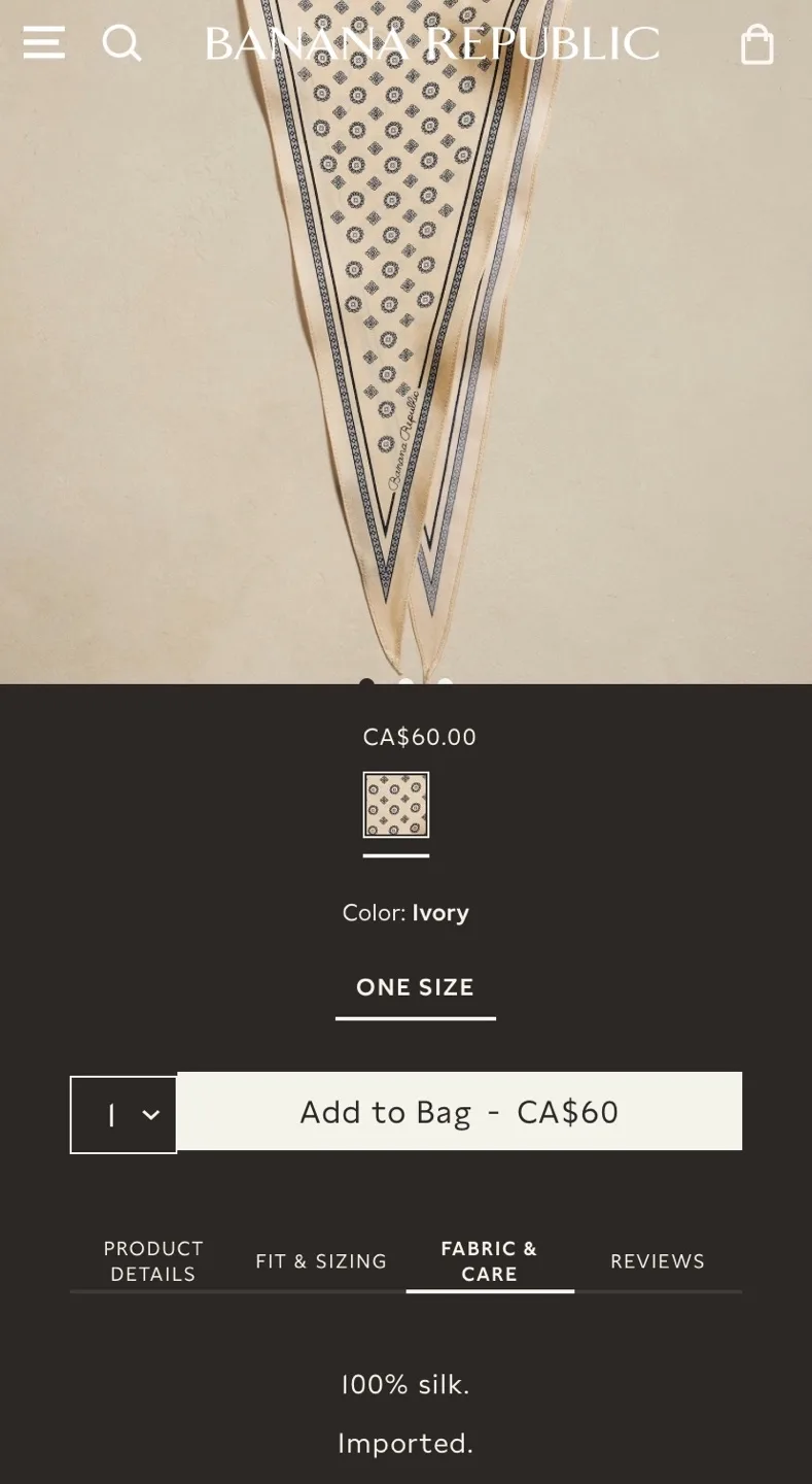 Banana Republic Silk Scarf image indicator(4)