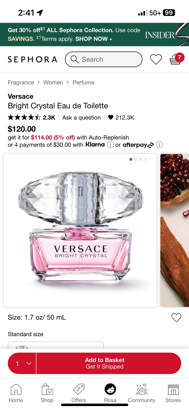 Versace Bright Crystal Perfume