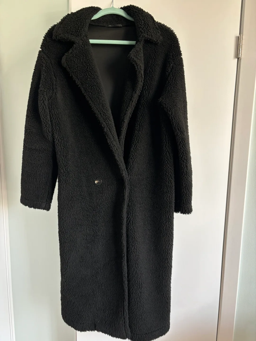 Black Teddy Coat Size Small thumbnail