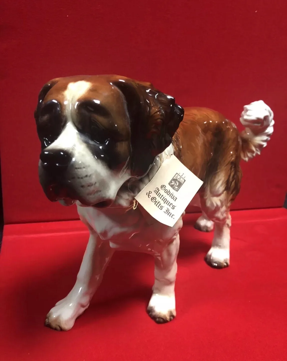 Vintage Porcelain St. Bernard Dog Figurine image indicator(3)