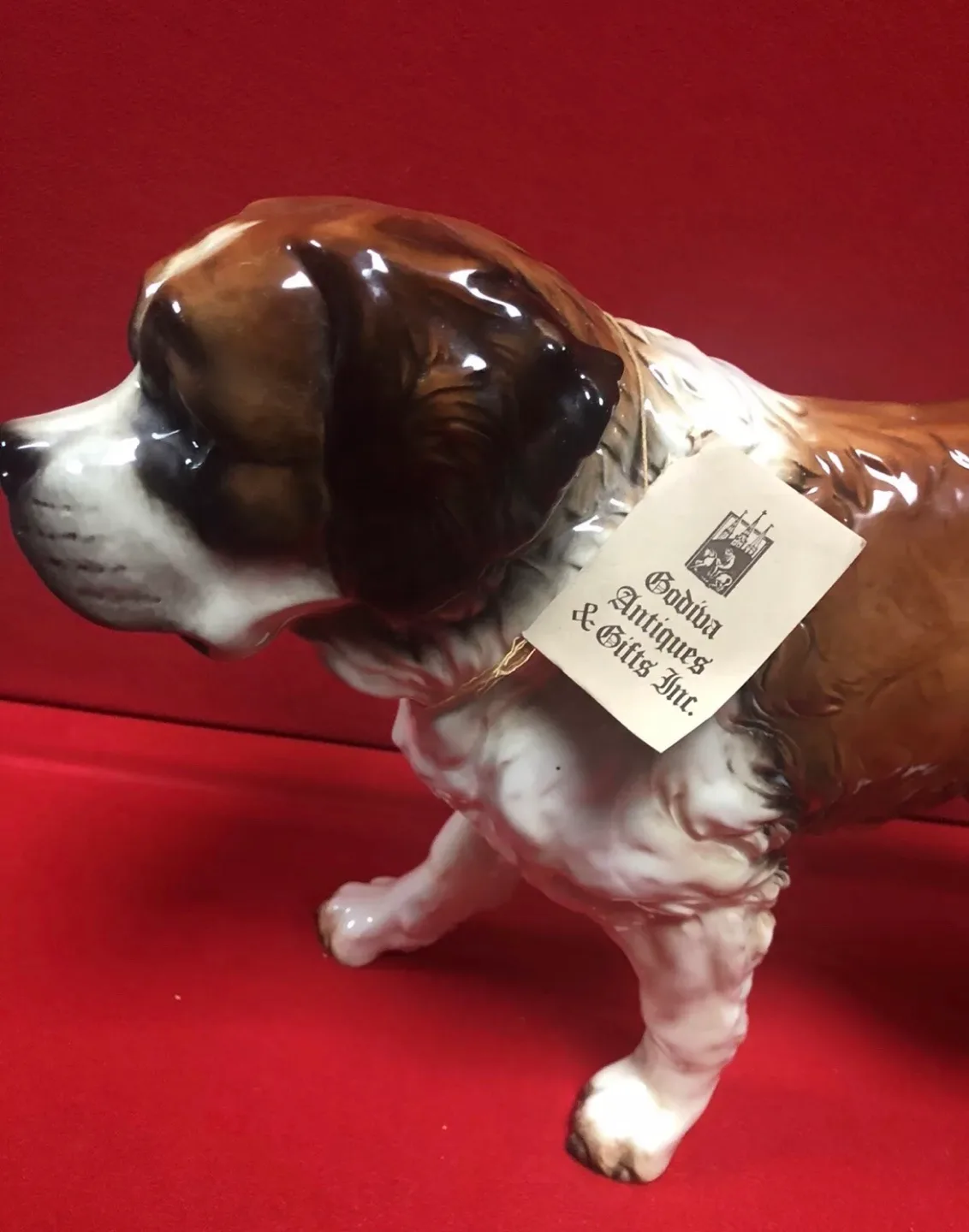 Vintage Porcelain St. Bernard Dog Figurine image indicator(4)