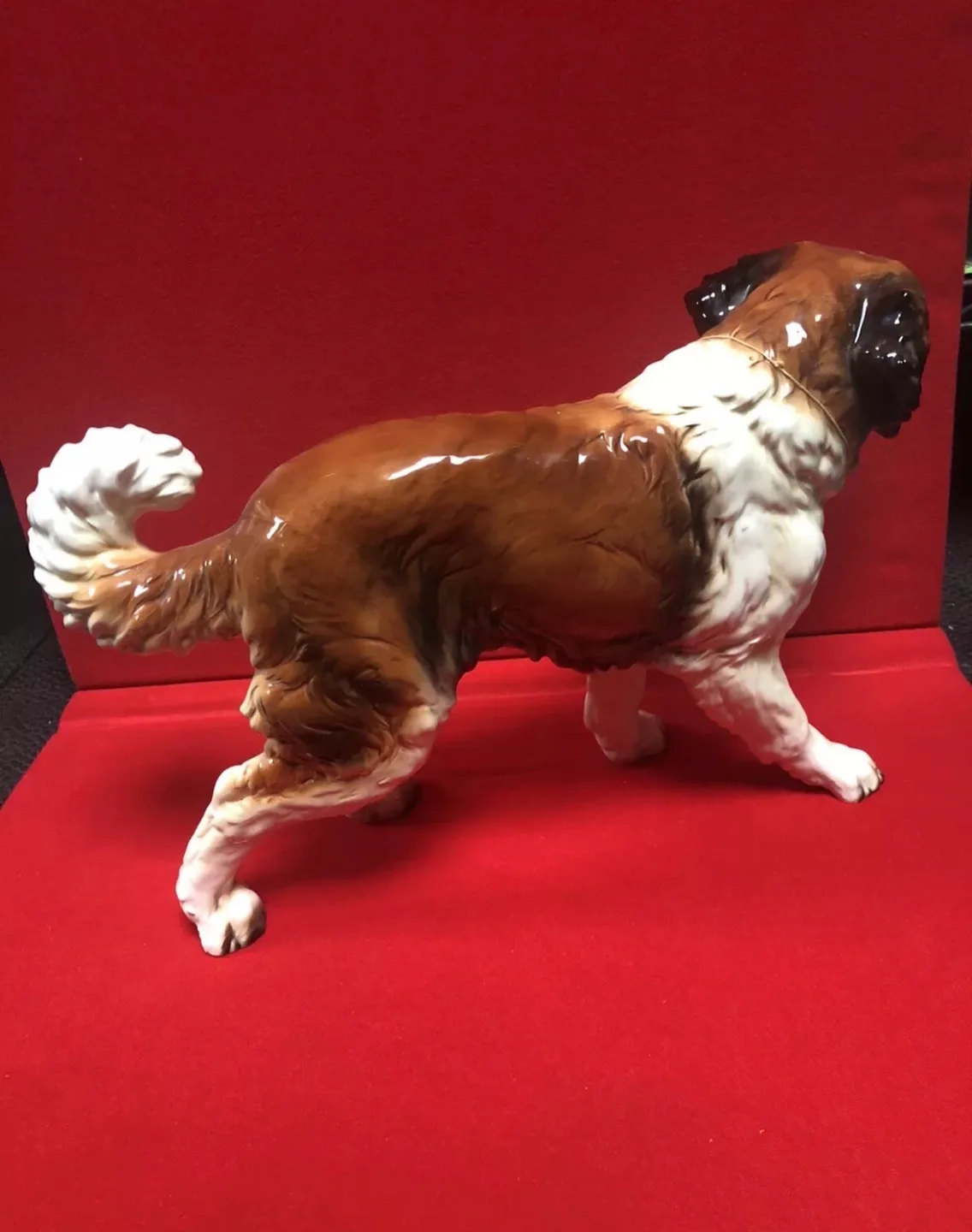 Vintage Porcelain St. Bernard Dog Figurine image indicator(2)
