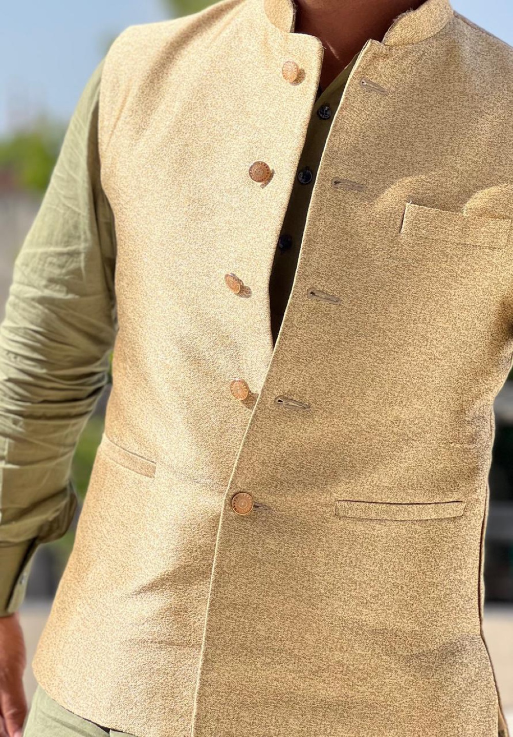 Men's Tan Waistcoat