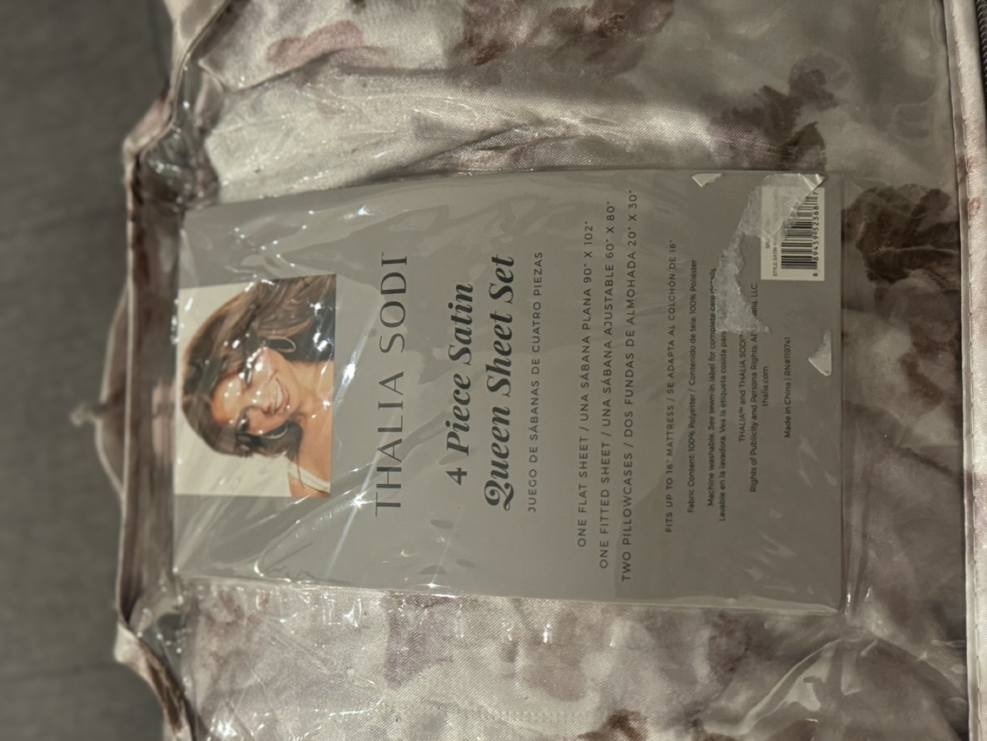 Thalia Sodi 4 Piece Satin Queen Sheet Set - photo 3