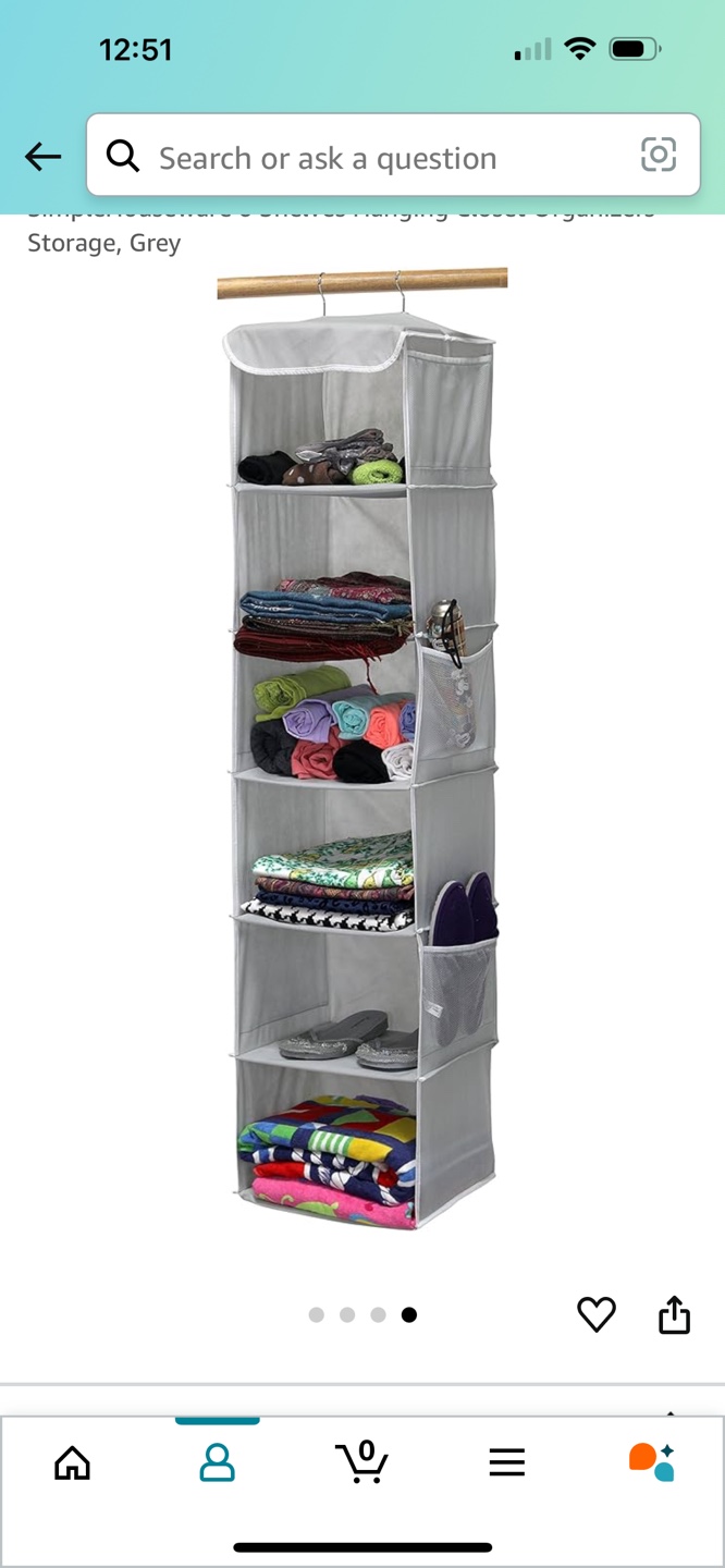 3 Shelves Hanging Closet Organizer - photo 2
