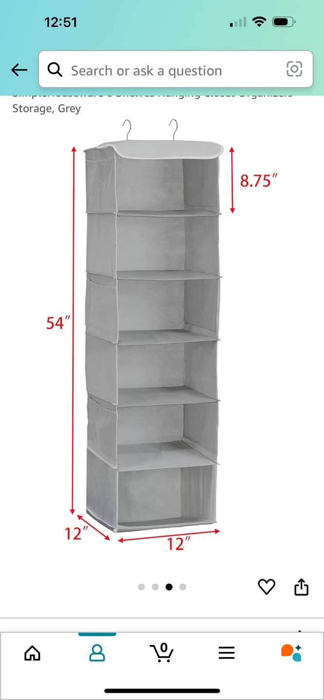 3 Shelves Hanging Closet Organizer - photo 3