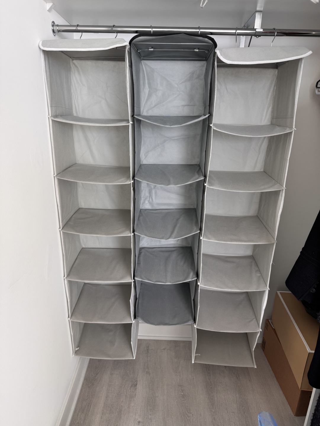 3 Shelves Hanging Closet Organizer