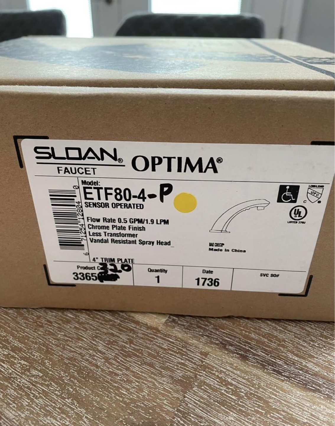 Sloan Optima Sensor Operated Faucet