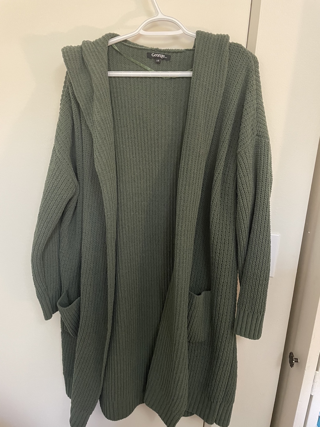 Green Hooded Cardigan