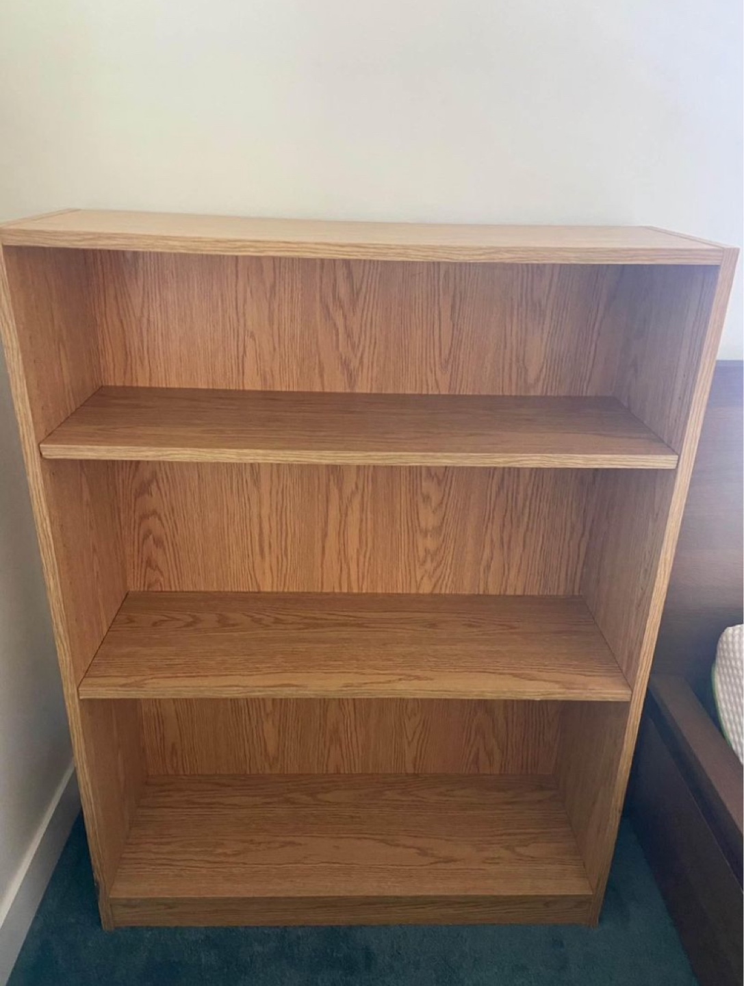 3-Shelf Wooden (light oak) Bookcase