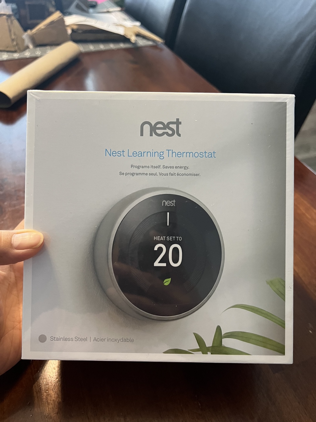 Nest Learning Thermostat - 3rd Gen- Stainless Steel
