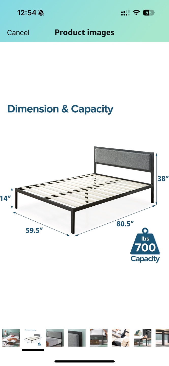 Queen Size Bed Frame with headboard - photo 2