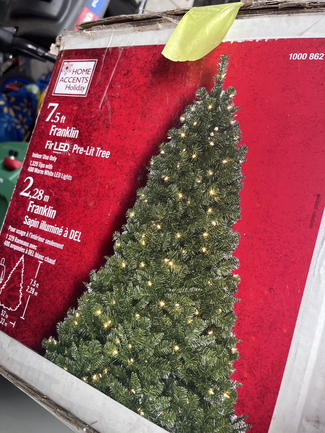 7.5 ft Pre-Lit Artificial Christmas Tree
