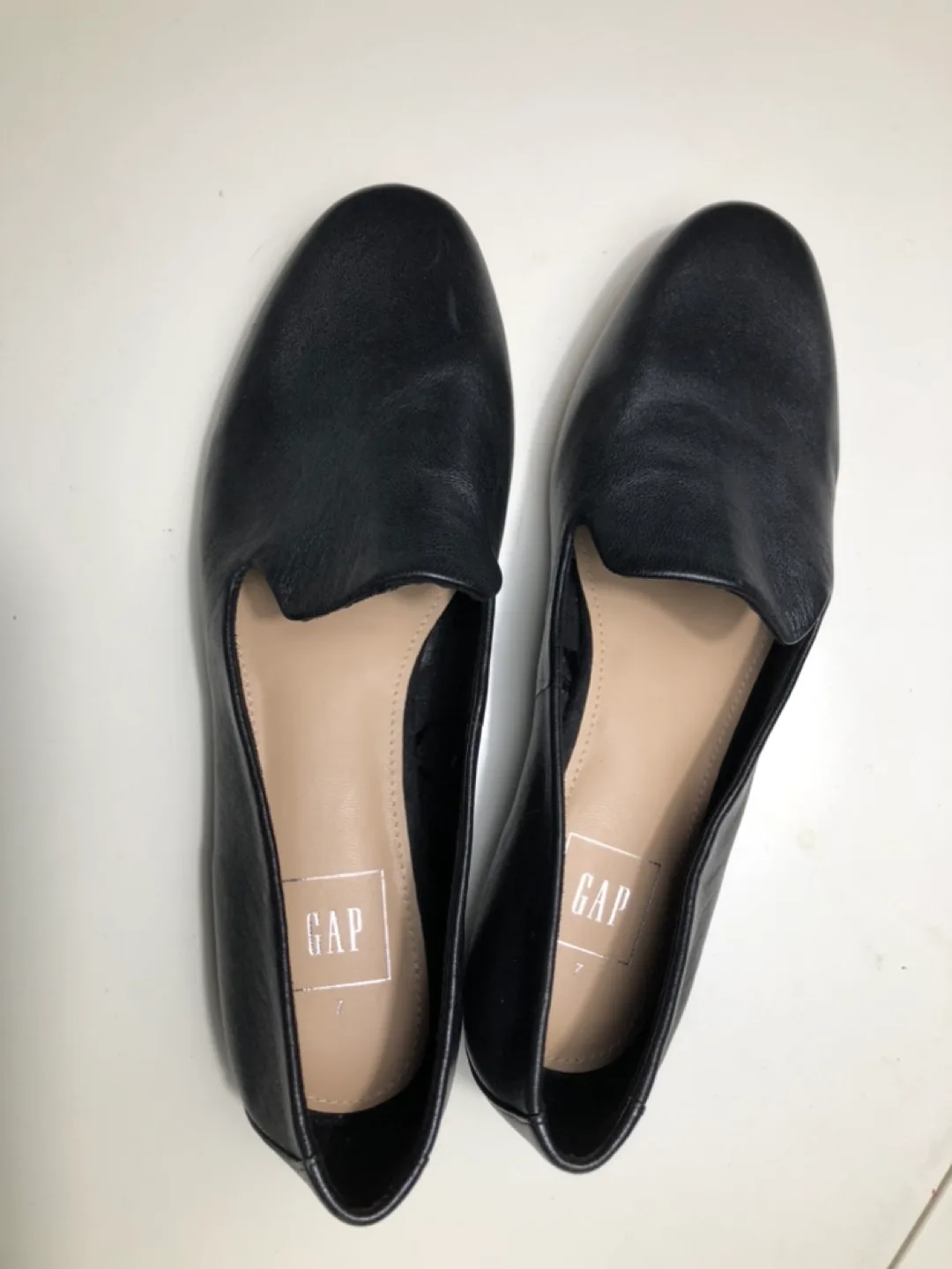 Gap Black Leather Loafers thumbnail