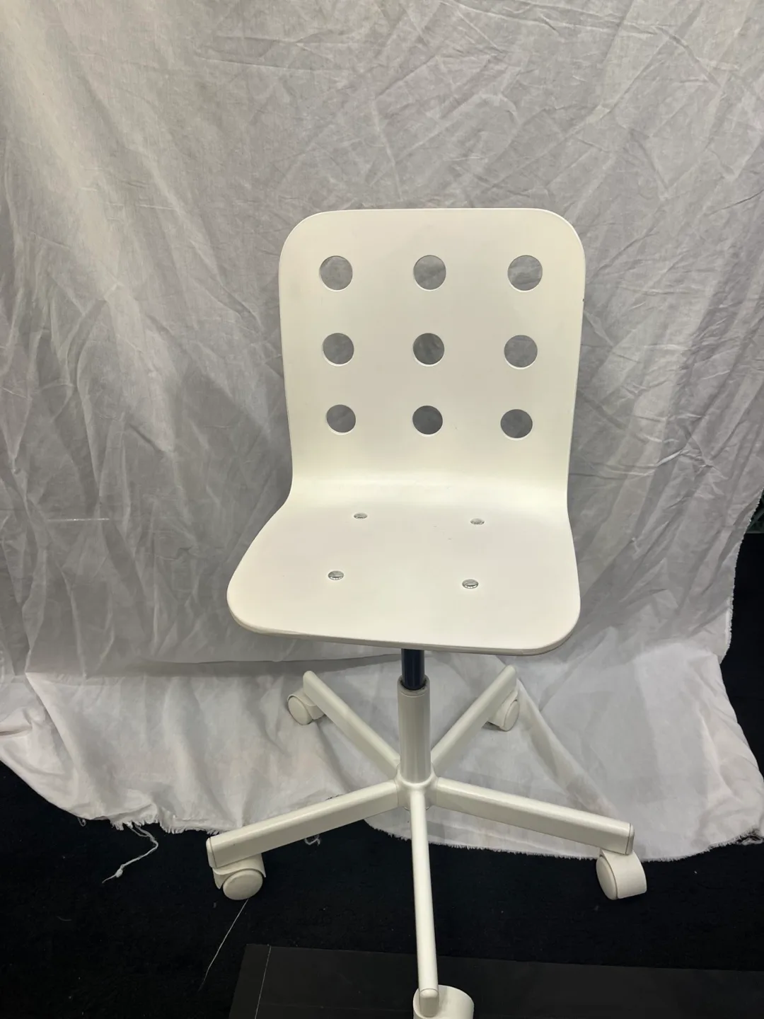 White IKEA Office Chair with Wheels image indicator(2)