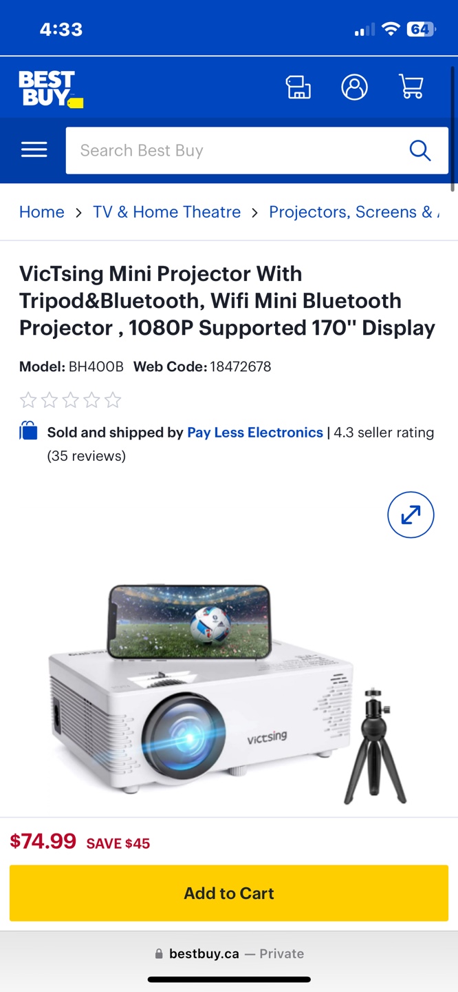 Victsing Mini Projector with Tripod & Bluetooth - photo 2