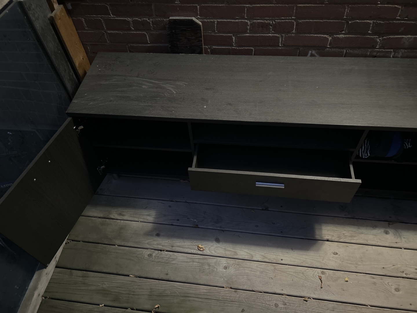 Black TV Stand with Drawers and Cabinets - photo 2